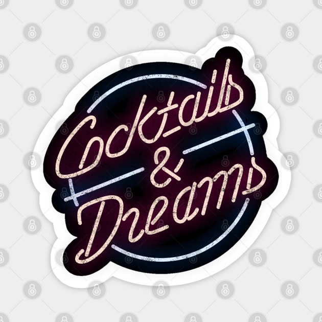 Cocktails & Dreams - vintage logo Sticker by BodinStreet